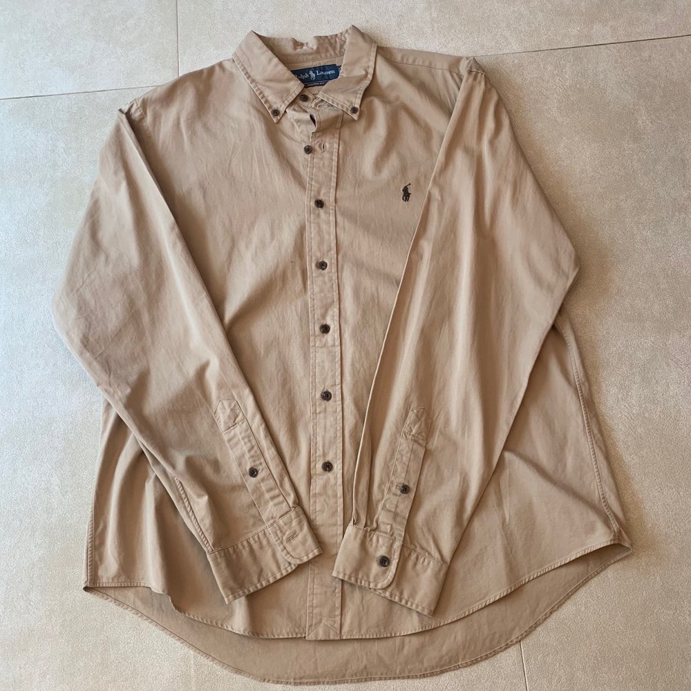 Polo Ralph Lauren button up down custom fit xl